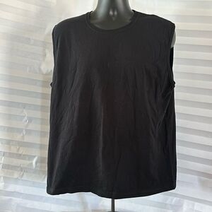 Galaxy by Harvic Sleeveless T-Shirt Black Size XL Athletic Muscle Tank Top